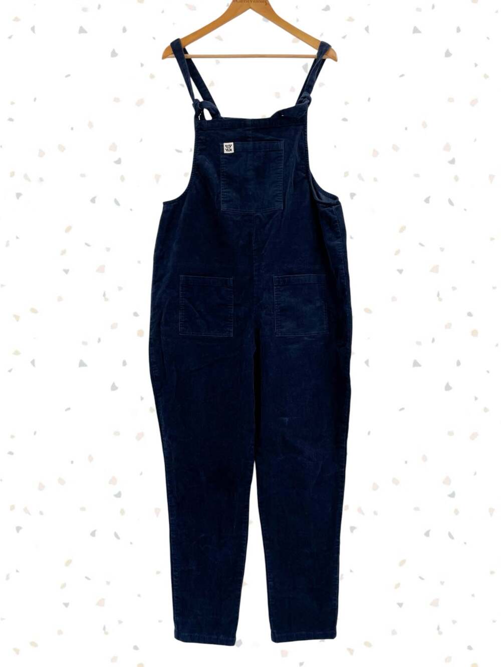 Lucy and Yak Navy Corduroy Dungaree Overalls Dark Blue Organic Cotton Size 12